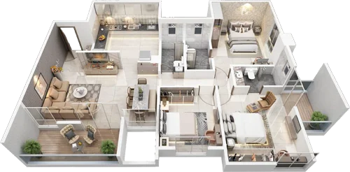 3 BHK Floor Plan